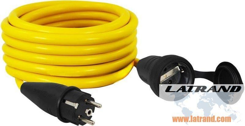 Prolunga 5 metri cavo giallo AT N07V3V3-F 3x1.5mm2 IP44 Commel C220-701