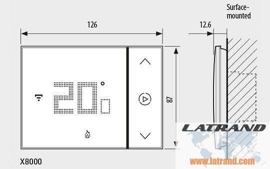 Термостат Smarther 2 с вградено Wi-FI за вграден монтаж ЧЕРЕН Bticino with Netatmo от Legrand - XG8002