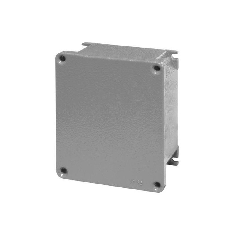 Caja antiexplosión EX 140x115x60mm IP66, Zona 2/22, UV, paredes sólidas, cierre con tornillo, serie Alubox EX-653.9001