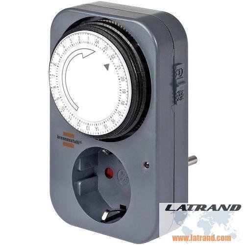 24-часов таймер за контакт ШУКО, 16A/230Vac, Brennenstuhl MZ 20-1 1506450, СИВ