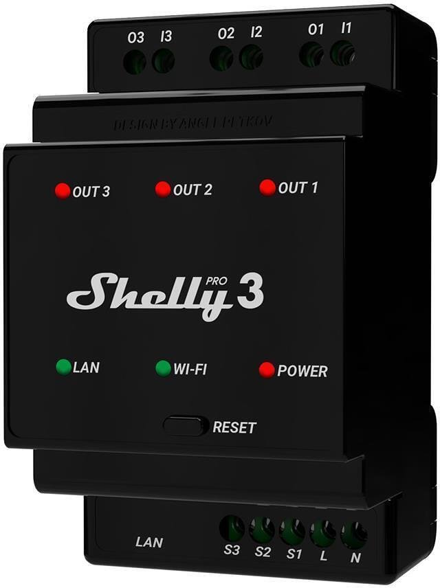 Relè Smart impulsivo 3x On/Off 16A (48A) per montaggio DIN Shelly PRO 3 - 268094