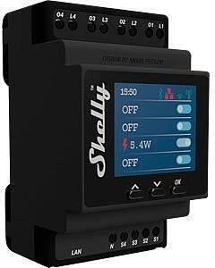 Relé Smart impulsivo 4x On/Off 16A (40A) con medidor para montaje DIN Shelly PRO 4PM - 268049