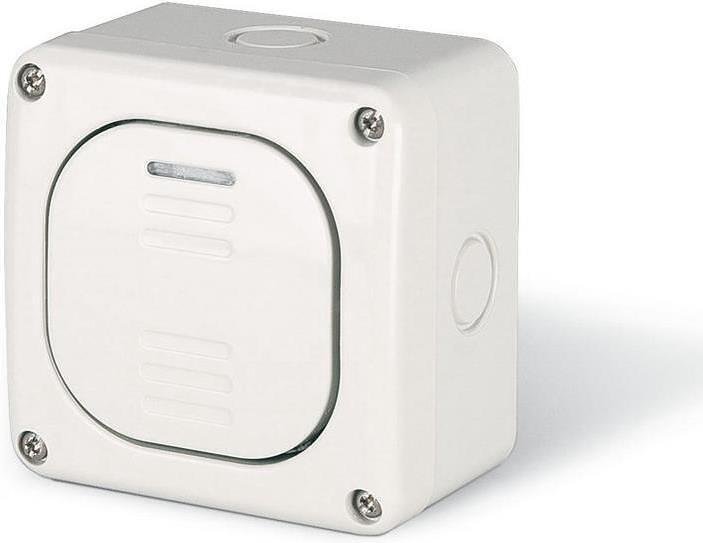 Бутон с надпис Bell ключ 10А за открит монтаж IP 66, серия Protecta, Scame-137.5311P