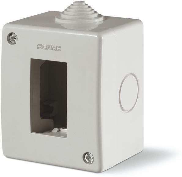 Scatola a consolle, 68x82x52mm, 1 modulo, montaggio superficiale, Unibox, Scame, 136.4121, IP40