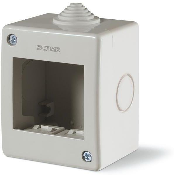 Scatola a consolle, 68x82x52mm, 2 moduli, montaggio superficiale, Unibox, Scame, 136.4122, IP40