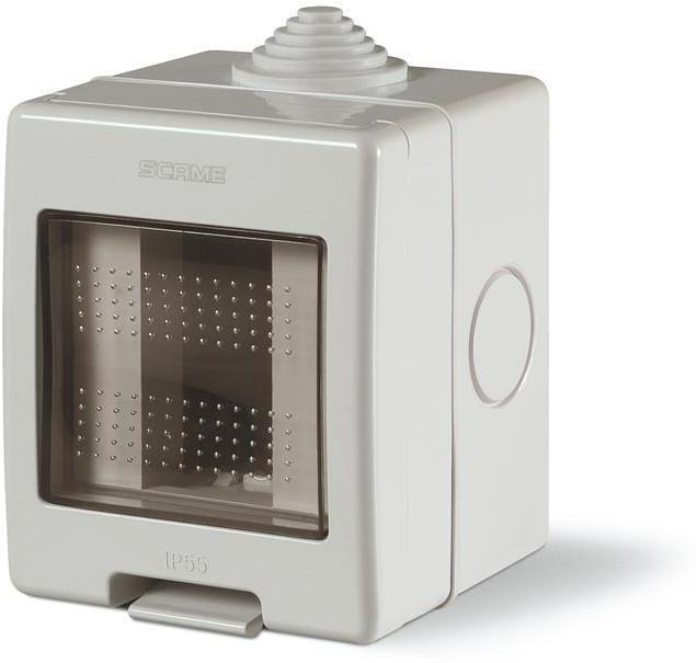 SCAME - Console per montaggio a vista con coperchio IP55 1 mod. Unibox colore Grigio - 136.5121