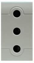 Contact standard ITALIEN 16A EVOLUTION 1 module couleur GRIS Scame-101.6402.G