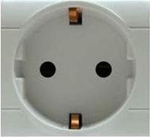 Contatto elettrico (schuko), 16A, 250VAC, per incasso, grigio, Evolution, 101.6407.G