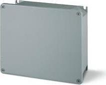 Caja de aluminio 253x217x93mm IP66, UV, paredes sólidas, cierre con tornillo, serie Alubox Scame- 653.04