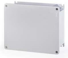 Caja de aluminio 314x264x122mm IP66, UV, paredes sólidas, cierre con tornillo, serie Alubox Scame-653.05