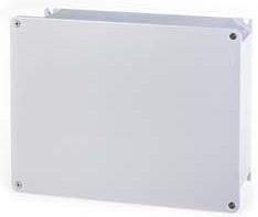 Caja de aluminio 410x315x153mm IP66, UV, paredes sólidas, cierre con tornillo, serie Alubox Scame-653.07