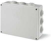 Scatola 150x110x70mm IP55, UV, membrane per cavi 6x29mm, chiusura a vite, serie Scabox Scame-685.006