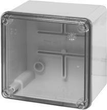 Box 100x100x80mm IP56, UV, Solid Walls, Screw Closure on Transparent Lid, Scabox Scame-686.424