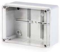 Box 150x110x80mm IP56, UV, Solid Walls, Screw Closure on Transparent Lid, Scabox Scame-686.226