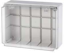 Box 300x220x120mm IP56, UV, Solid Walls, Screw Closure on Transparent Lid, Scabox Scame-686.229