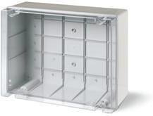 Box 380x300x170mm IP56, UV, Solid Walls, Screw Closure on Transparent Lid, Scabox Scame-686.430