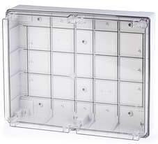 Box 450x370x130mm IP56, UV, Solid Walls, Screw Closure on Transparent Lid, Scabox Scame-686.231