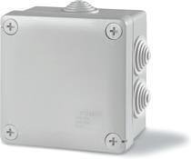 Box 100x100x50mm IP55, UV, 6 Cable Membranes for PG21, Screw Closure, Cubox Series Scame-689.004