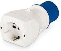 Industrieller Adapter von Euro-Stecker 2P+E 16A zu Schuko/EURO 16A Serie Adapto Scame-610.371