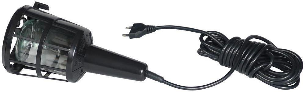 Lampe de travail avec grille PVC E27 60W IP20 avec câble H05RN-F 2x0,75 mm² 5 mètres Commel - C0885
