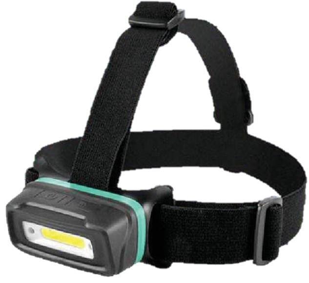 Lampe frontale LED 5W 2 niveaux de luminosité 300lm 3 heures mode travail avec batterie USB Li-ion 3,7V 700mAh support magnétique Commel - C401-210