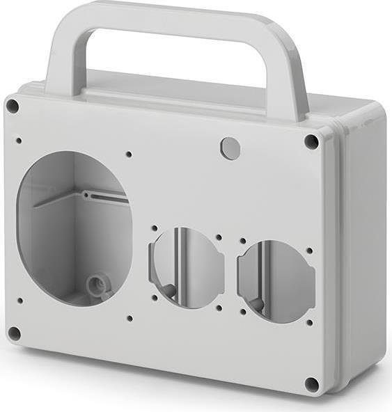 Tableau pour contacts industriels IP54, UV, portable, série ADAPTO (1x32A et 2xSchuko) Scame-623.2000-000
