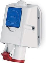 Industrial Combined Socket 3P+N+E 16A+Schuko IP54 Optima Combi Series Scame-513.1657-DN