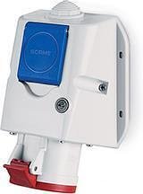 Industrial combined socket 3P+N+E 32A+Schuko IP54 Optima Combi series Scame-513.3257-DF