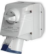 Industrieller Stecker mit Schlüssel 0/I 2P+E 32A IP44 Optima-Serie Modell Combi Scame-513.3253TS blau/weiß