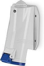 Prise industrielle 2P+E 16 A IP44 série Optima modèle Base Scame-513.1653 bleu/blanc