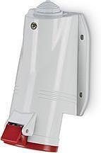 Prise industrielle 3P+N+E 32 A IP44 série Optima modèle Base Scame-513.3257 rouge/blanc