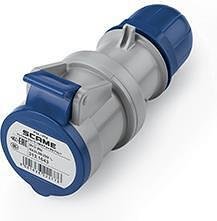 Presa mobile industriale 2P+E 16A IP54 serie Optima Scame, 313.1643 BLU