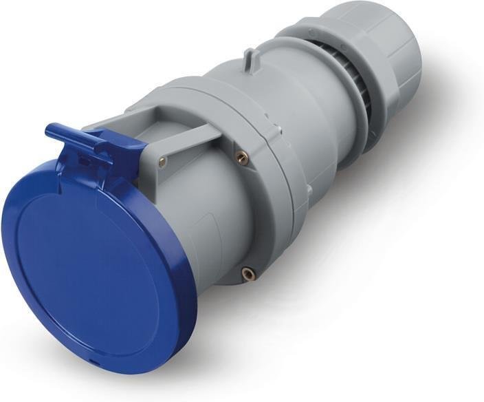 Contatto mobile industriale 2P+E 63A IP54 serie Optima Scame, 313.6343 BLU
