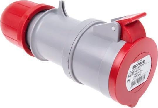 Contact industrial mobil 3P+N+E 32A IP54 serie Optima Scame-313.3247 roșu/gri