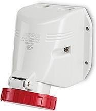 Industrial socket 3P+N+E 32A IP66/67, 3 cable entries/exits M32 Optima TOP model series Scame-518.3257T