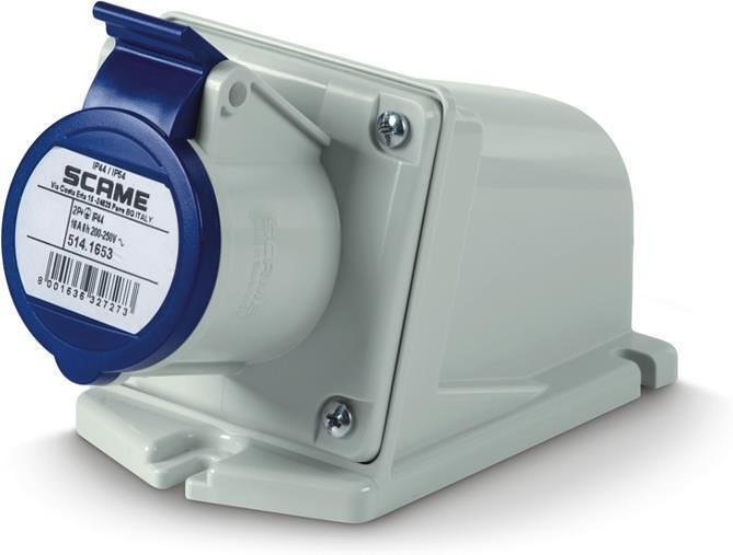 SCAME - Contatto industriale 2P+E 16A IP44 serie XENIA 514.1653