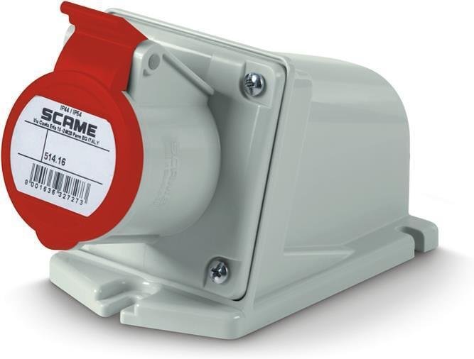 Contatto industriale 3P+E 16A IP44 serie XENIA Scame - 514.1656