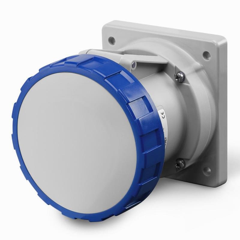 Contacto industrial 2P+E 125A IP67/69 DERECHO serie Optima montaje en panel 114x114mm Scame-428.12563