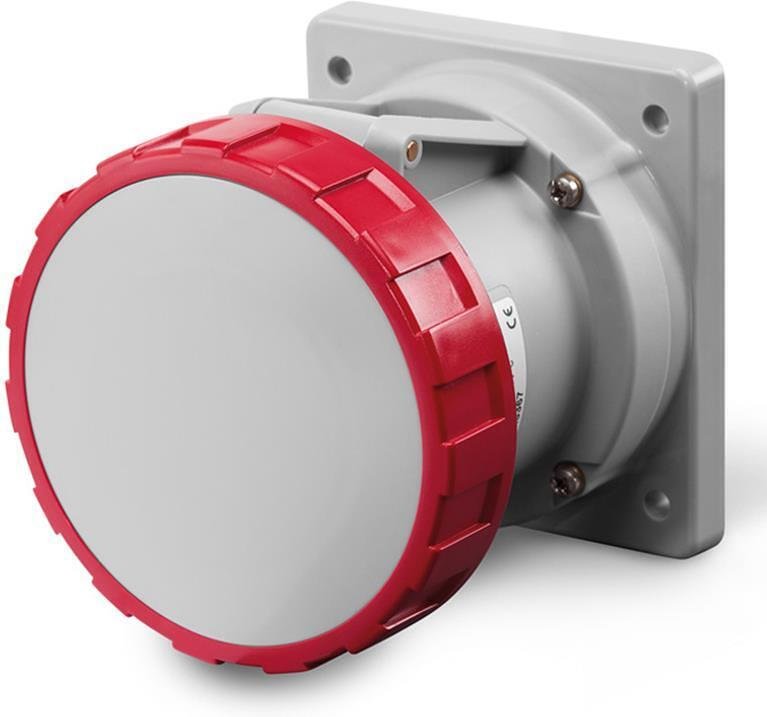 Industrieller Kontakt 3P+E 125A IP67/69 RECHTS Serie Optima Paneelmontage 114x114mm Scame-428.12566
