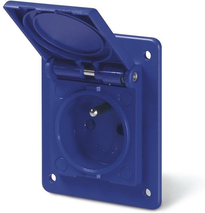 Contact STANDARD FRANÇAIS 2P+E 16A IP54 série Domo montage panneau 70x87mm Scame-570.4091