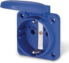Schuko-Stecker 2P+E 16 A IP44 Serie Domo Paneelmontage 50x60 mm Scame-570.2561