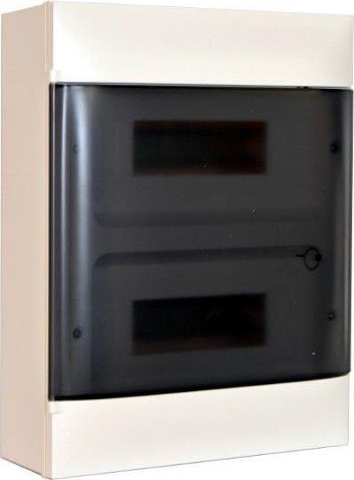 Schalttafel für OFFENEN Einbau 2x12 Mod. Practibox S mit transparenter Tür und N und PE Klemmen Legrand-135212