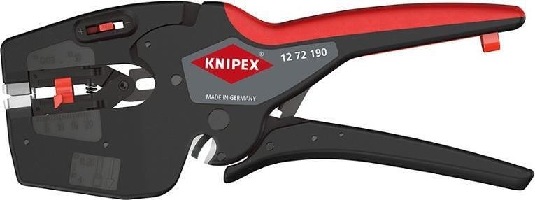 Automatic Stripping Pliers NexStrip, blue-red handle 190mm, Knipex - K1272190