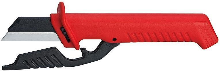 Coltello per cavi con protezione, lama sostituibile, VDE 1000V manico rosso 190mm, Knipex - K9856