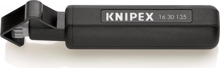 Coltello per cavi, per isolamento Ø6-29mm, impugnatura nera 135mm, con fissaggio, Knipex - K1630135SB