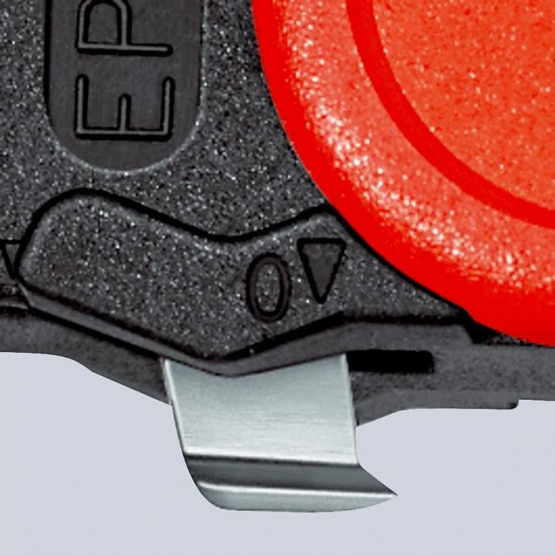 Cuchillo de cable, para aislamiento sobre Ø25mm, mango negro 150mm, Knipex - K1640150