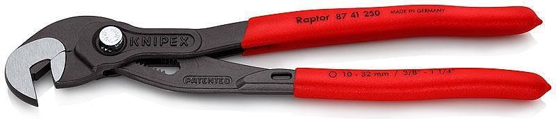 KNIPEX Raptor Wasserpumpenzange, rote Griffhülle 250mm, Knipex - K8741250