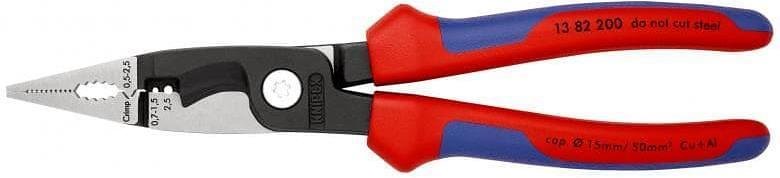 Pinze per installatori, impugnatura blu-rossa 200mm, Knipex - K1382200
