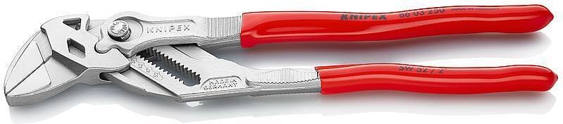 Pinze regolabili, cromate, manico rosso 250mm, Knipex - K8603250