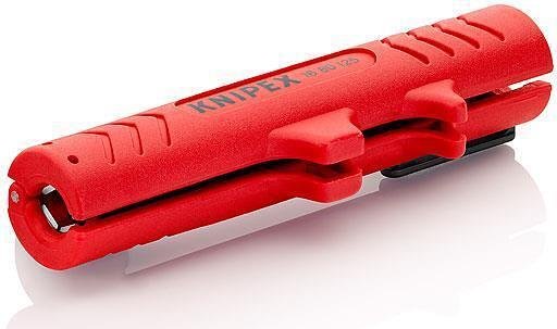 Abisolierwerkzeug für Kabel, für Isolierung Ø8-13mm, roter Griff 125mm, mit Arretierung, Knipex - K1680125SB